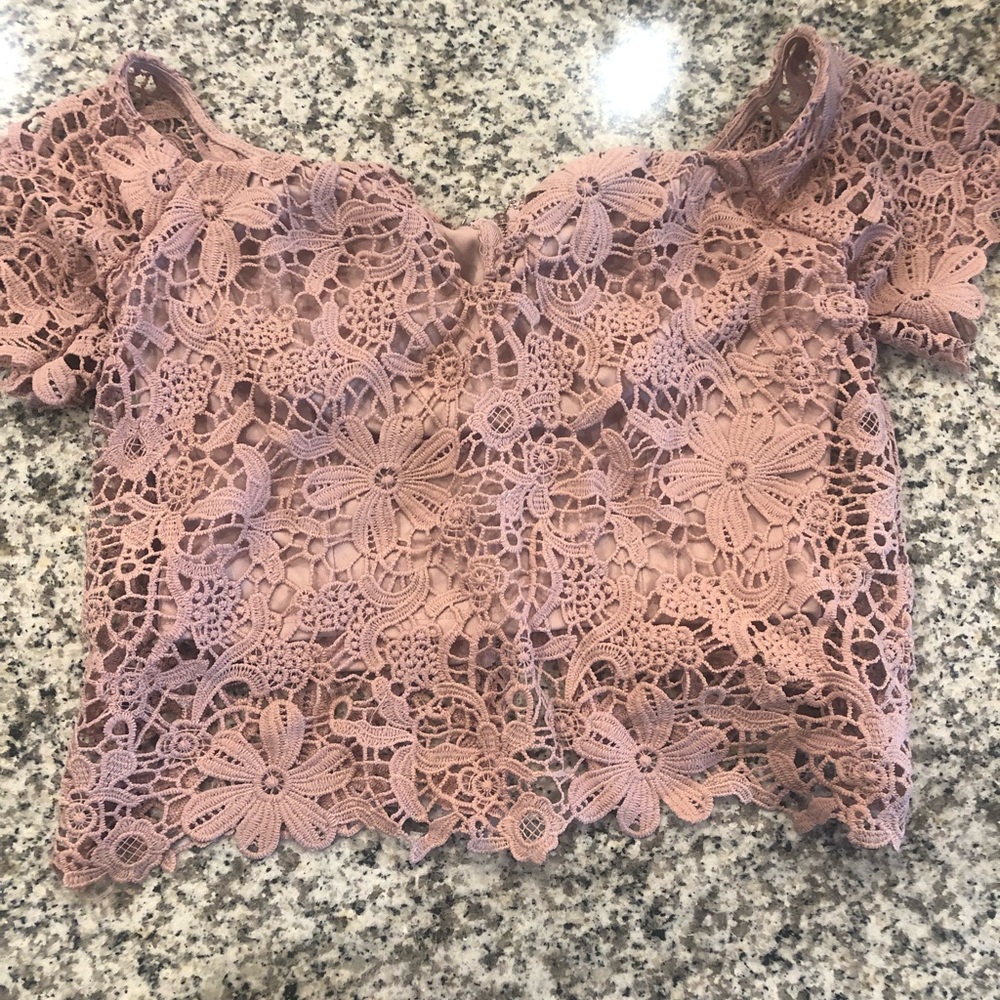 Charlotte rouse layered crop top